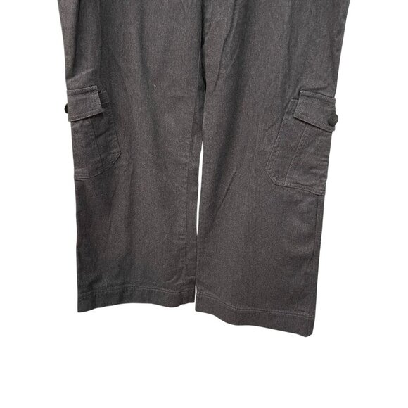J. Jill Cotton Cargo Trouser Pants NEW NWT Stretch Size 12 Charcoal Gray Utility - Picture 2 of 10